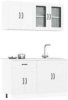 Virtuvinių spintelių komplektas, 4 dalių, Kalmar, balta