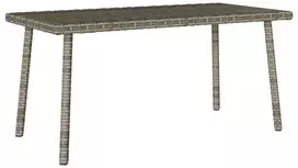 sodo kavos staliukas stačiakampis pilkas 80x40x37cm poliratanas