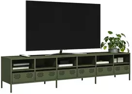 TV staliukas Televizoriaus spintelė, alyvuogių, 202x39x43,5cm, plienas