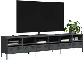 TV staliukas Televizoriaus spintelė, antracito, 202x39x43,5cm, plienas