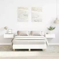Lova Lovos rėmas be čiužinio, baltas, 140x190 cm, apdirbta mediena