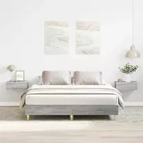 Lovos rėmas be čiužinio, pilkos ąžuolo, 140x200 cm, mediena