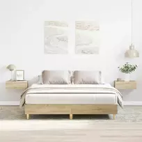 Lovos rėmas be čiužinio, sonoma, 140x200cm, apdirbta mediena