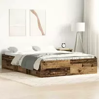 Lovos rėmas be čiužinio, medienos dizaino, 140x190 cm