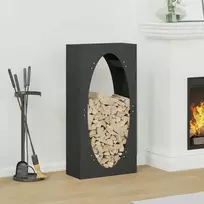 Stovas malkoms, juodos, 50x23x100 cm, šaltai valcuotas plienas