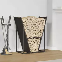 Stovas malkoms, juodos, 69,5x35x81 cm, šaltai valcuotas plienas