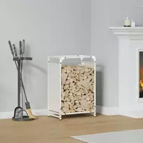 Stovas malkoms, balta, 44x28x65 cm, šaltai valcuotas plienas