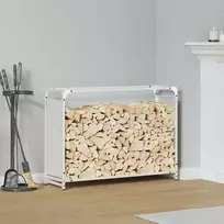 Stovas malkoms, balta, 90x28x65 cm, šaltai valcuotas plienas