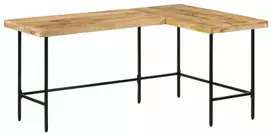 Rašomasis stalas 165x110x77 cm medžio masyvo mango ir geležies