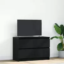 TV staliukas Televizoriaus spintelė, juodos spalvos, 80x35x54 cm, mediena