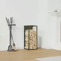Malkų lentyna Olive Žalias 25x25x60 cm Šaltai valcuotas plienas
