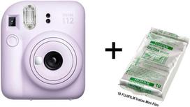 Momentinis Fotoaparatas FUJIFILM INSTAX MINI 12 (Levandų violetinė) + 10 FUJIFILM Instax Mini Film (Glossy) (Color)