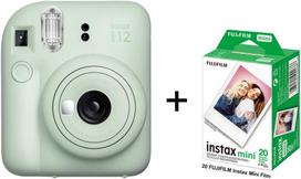 Momentinis Fotoaparatas FUJIFILM INSTAX MINI 12 (Mėtų Žalia) + 20 FUJIFILM Instax Mini Film (Glossy) (Color)