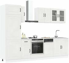 Virtuvinių spintelių komplektas, 8 dalių, Kalmar, balta