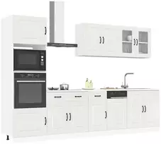 Virtuvinių spintelių komplektas, 7 dalių, Kalmar, balta