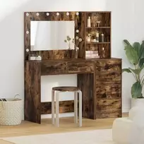 Makiažo stalas 2 vnt. Ruda 78.5 x 41 x 135 cm Apdirbta mediena