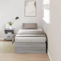 Lova su daiktų laikymo vieta Pilkas Sonoma 90 x 200 cm