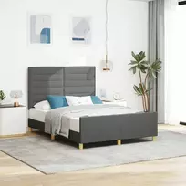 Lovos rėmas su galvūgalio Tamsiai pilka 160 x 200 cm audinys
