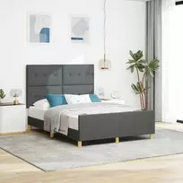 Lovos rėmas su galvūgalio Tamsiai pilka 160 x 200 cm audinys