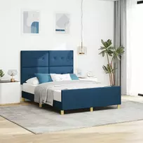 Lovos rėmas su galvūgalio Mėlyna 160 x 200 cm audinys