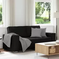 Dvivietė sofa Juodas 180 cm Dirbtinė oda