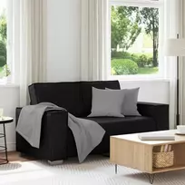 Dvivietė sofa Juodas 160 cm Dirbtinė oda
