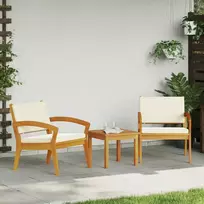 Lauko baldų komplektas Sodo Kėdė 2 pcs Natūralus aliejus Kietos akacijos mediena
