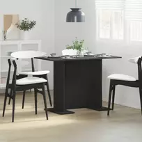Valgomojo stalas 110 x 60 x 75 cm Apdirbta mediena Juoda