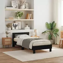Lova Lovos rėmas Juodas ąžuolas 75 x 190 cm Apdirbta mediena