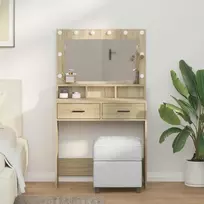 Makiažo stalas Sonoma ąžuolas 79 x 41 x 135 cm Apdirbta mediena