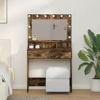 Makiažo stalas Rūkyta ąžuolas 79 x 41 x 135 cm Apdirbta mediena