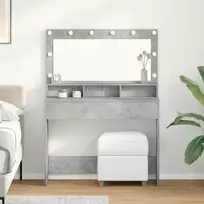Makiažo stalas Betono pilka 100 x 41 x 135 cm Apdirbta mediena
