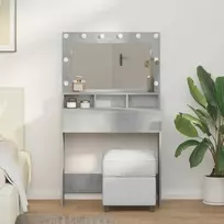Makiažo stalas Betono pilka 78,5 x 41 x 135 cm Apdirbta mediena