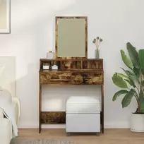 Makiažo stalas Rūkyta ąžuolas 79 x 41 x 140 cm Apdirbta mediena