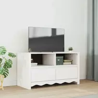 TV staliukas Televizoriaus spintelė su stalčių Drammen Balta 99 x 43 x 55 cm
