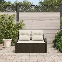 Sodo sofa su pagalve Ruda 124 x 62 x 69cm poliratanas