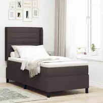 Kiemas lova su pagalve Tamsiai rudas 190 x 90 cm audinys