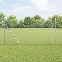 Suvirintas vielos tvora žemės tvirtinimas 100 x 1 m Sidabrinė