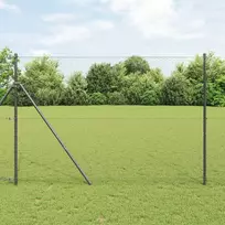 Heksagoninė tvora 1,6 x 10 m PVC Pilka