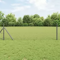 Heksagoninė tvora 0,6 x 25 m PVC Pilka