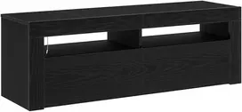 TV staliukas Televizoriaus spintelė su LED Juodas ąžuolas 120 x 35 x 40 cm