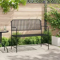 Sodo suolas 2 -Seater 103,5 x 51,5 x 90 cm Plienas Juoda