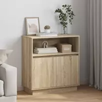 LED Bufetas Sonoma ąžuolas 71 x 34,5 x 75 cm Apdirbta mediena