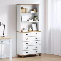 Narvas ASKIM Balta 91 x 40 x 200,5 cm Kietos pušies mediena