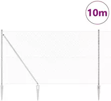 Lauko grandininė tvora su spygliais 10 x 1,6 m Sidabrinė