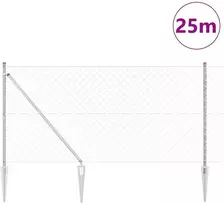 Lauko grandininė tvora su spygliais 25 x 1,2 m Sidabrinė