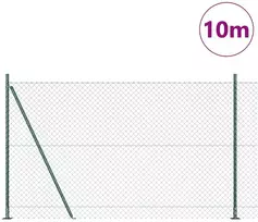 Grandininė tvora su betono baze 10 x 1,6 m PVC dengtas plienas