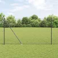 Grandininė tvora su smaigaliais 10 x 1,6 m PVC dengtas plienas