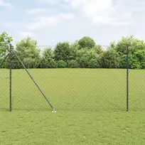 Grandininė tvora su smaigaliais 10 x 1,6 m PVC dengtas plienas