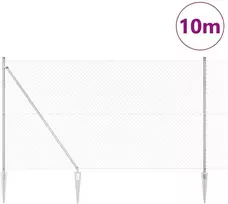 Lauko grandininė tvora su spygliais 10 x 1,5 m Sidabrinė